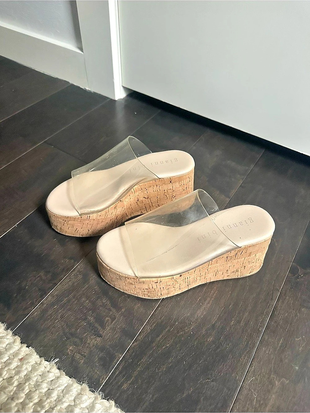 Gianni Bini Wedges with Clear Top